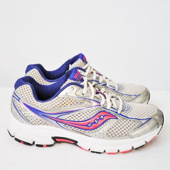 Saucony Grid Exite 7 Silver Sneakers - Picture 2 of 12